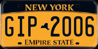 NY license plate GIP2006