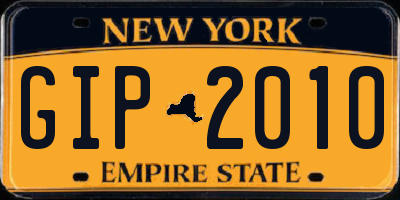 NY license plate GIP2010
