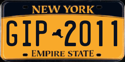 NY license plate GIP2011