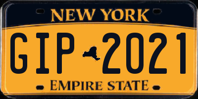 NY license plate GIP2021