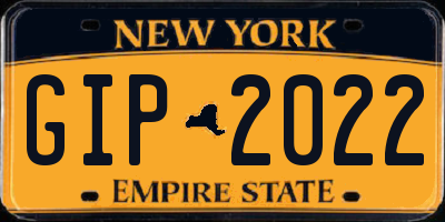 NY license plate GIP2022