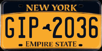 NY license plate GIP2036
