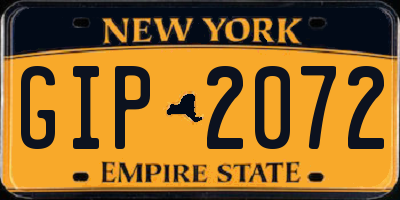 NY license plate GIP2072