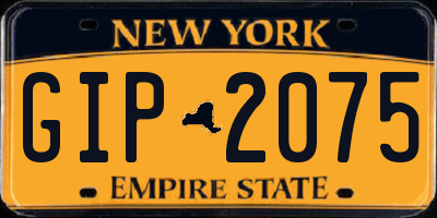 NY license plate GIP2075