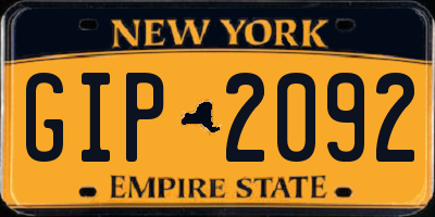 NY license plate GIP2092
