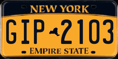 NY license plate GIP2103
