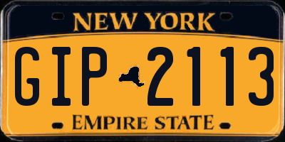 NY license plate GIP2113