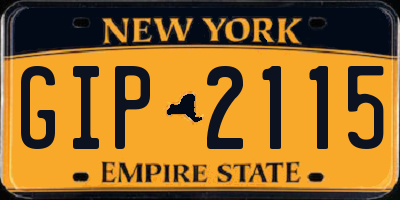NY license plate GIP2115