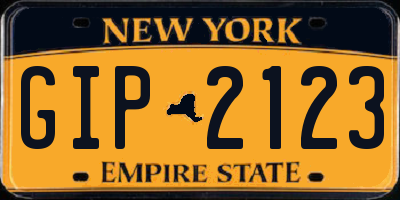 NY license plate GIP2123