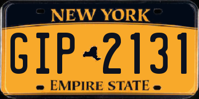 NY license plate GIP2131