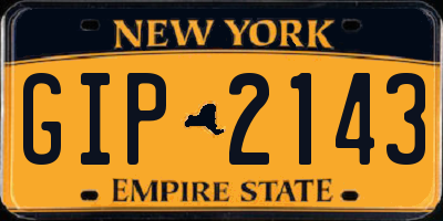 NY license plate GIP2143