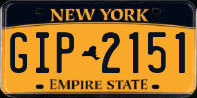 NY license plate GIP2151