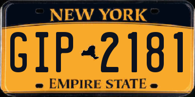 NY license plate GIP2181