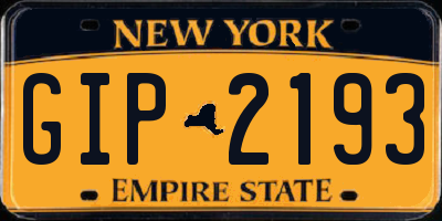 NY license plate GIP2193