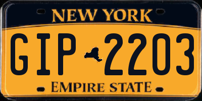 NY license plate GIP2203