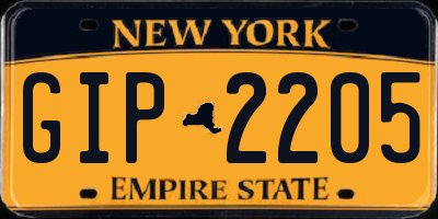 NY license plate GIP2205