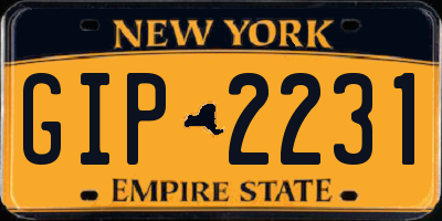 NY license plate GIP2231