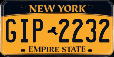 NY license plate GIP2232