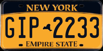 NY license plate GIP2233
