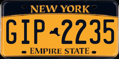 NY license plate GIP2235