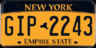 NY license plate GIP2243