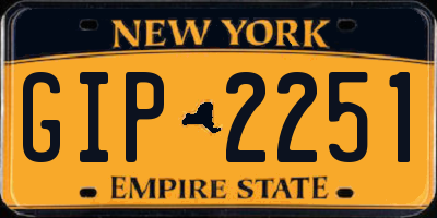 NY license plate GIP2251