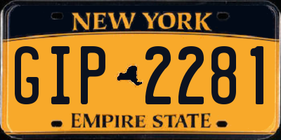 NY license plate GIP2281