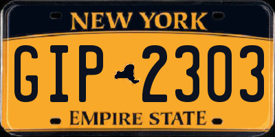 NY license plate GIP2303