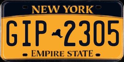 NY license plate GIP2305