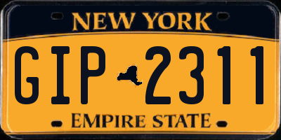 NY license plate GIP2311