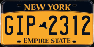 NY license plate GIP2312