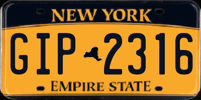NY license plate GIP2316