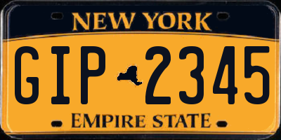 NY license plate GIP2345