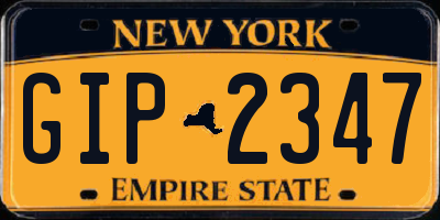 NY license plate GIP2347