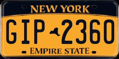 NY license plate GIP2360