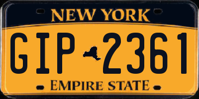 NY license plate GIP2361