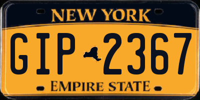NY license plate GIP2367