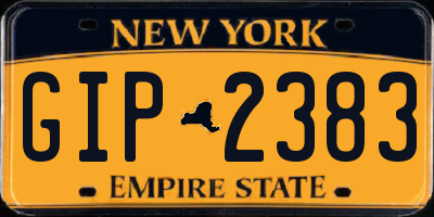 NY license plate GIP2383