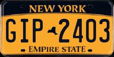NY license plate GIP2403