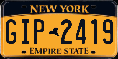 NY license plate GIP2419