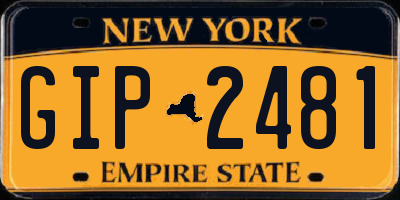 NY license plate GIP2481