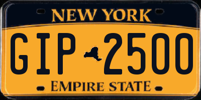 NY license plate GIP2500