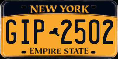 NY license plate GIP2502
