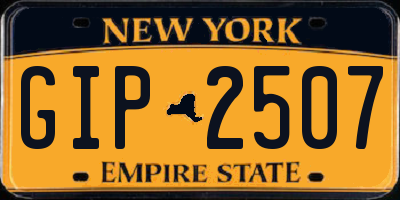 NY license plate GIP2507