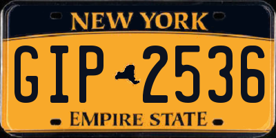 NY license plate GIP2536