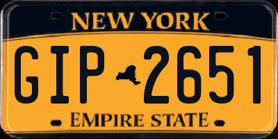 NY license plate GIP2651