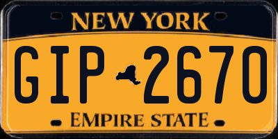 NY license plate GIP2670