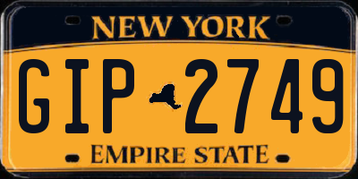 NY license plate GIP2749