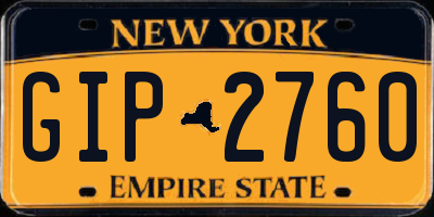 NY license plate GIP2760