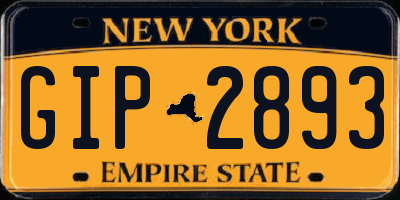 NY license plate GIP2893